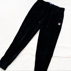Fila Velour Black Sweatpants
